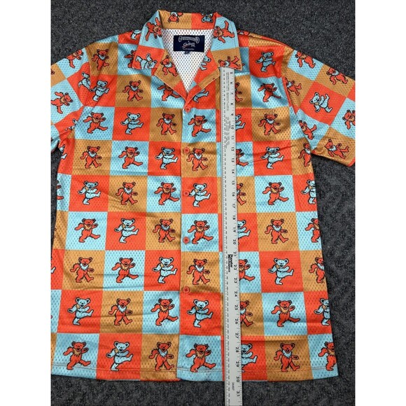 Grateful Dead x Section 119 Shirt Mens Large Mesh Camp Collar Music Rock Band - Picture 4 of 6